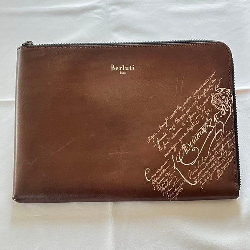 Berluti calligraphy clutch - berluti,