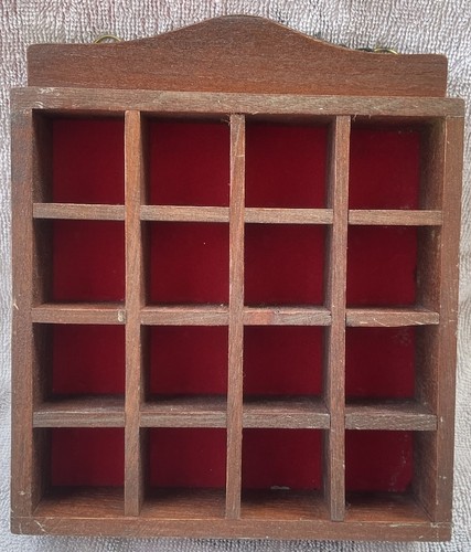 Wooden thimble display case - wooden,