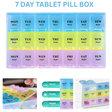 21 Slot Weekly Daily Pill Box