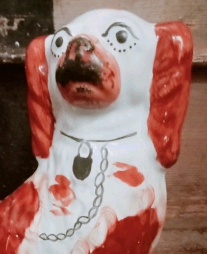 Antique staffordshire dog - antique,