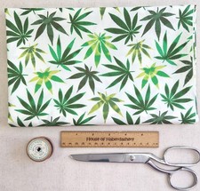 FABRIC REMNANT - Green Weed