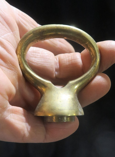 Brass lamp loop - brass, hook