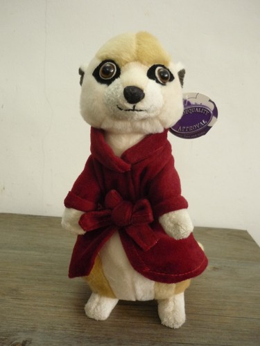 Meerkat soft plush toy - plush, wearing