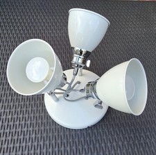 Retro Cream 3 Spot Ceiling Lamp Colours ( 3 x 9 W E14 Bulbs )  Vgc