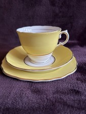 Colclough Ballet Harlequin Yellow Bone China Trio