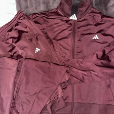 Adidas Burgandy Tracksuit Set