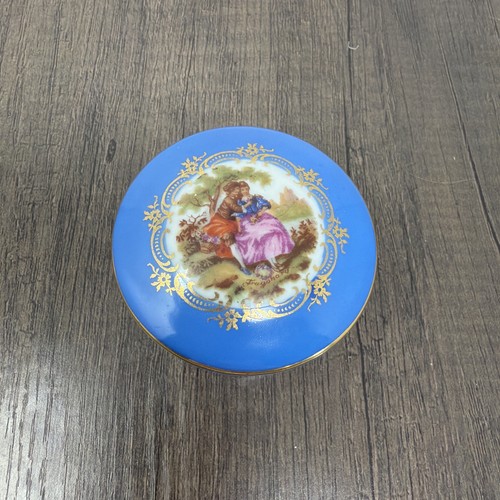 Vintage limoges blue porcelain - blue,