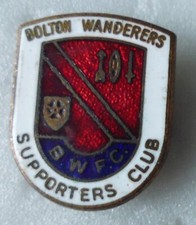 BOLTON WANDERERS FOOTBALL Enamel Pin Badge SUPPORTERS CLUB