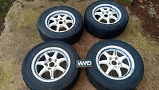 Weds Sport Alloy Wheels With Rally Tyres 15" 5x100 V.w Audi Seat Skoda Subaru