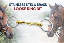Loose Ring Snaffle Bit Brass