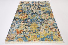 5x7 ft Abstract Silk and Wool