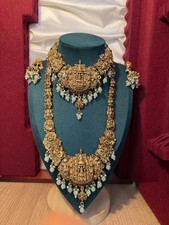 South Indian Bridal Gold Plated Antique Premium Jewellery Set