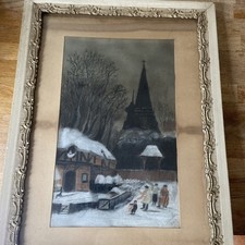 Victorian Christmas scene with