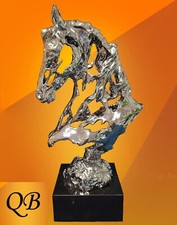 ART DECO BRONZE HORSE HEAD IN