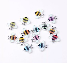 Mixed bees wooden buttons - x,