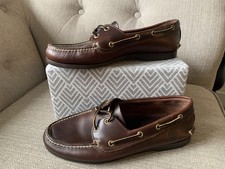 Timberland Men's Classic Brown Leather Deck Shoes Boat Shoes UK Size 8  No.68546