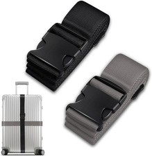 4pcs Luggage Suitcase Straps Set Travel Adjustable Baggage Belt Quick Release