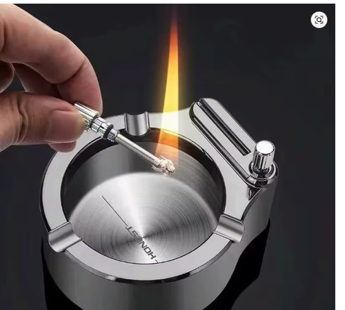 Retro metal ashtray refillable - ashtray,