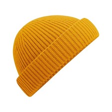 Ribbed Beanie Hat Cuffed Harbour Fisherman Trawler Docker Cap Men Women Headwear
