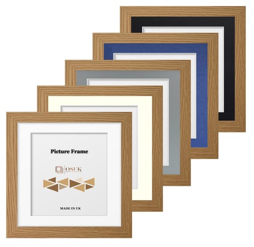 Oak square photo picture frame - oak,
