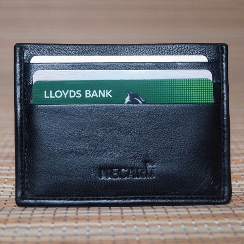 Real leather credit - leather, card