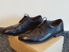 Clarks Men's Ultimate Comfort Collection Brogue Shoes Black Leather Size UK 9