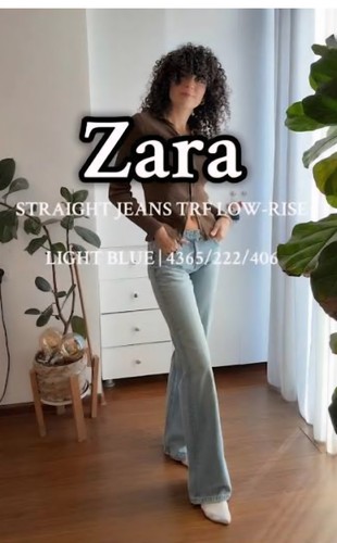 Zara low rise flared trf - rise,