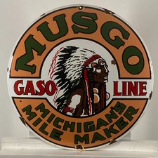 Musgo Gasoline Enamel Sign -