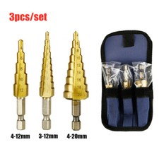 3pcs/set HSS Step Cone Drill