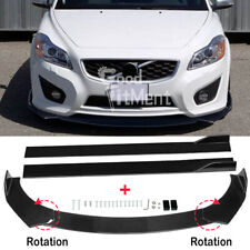 For Volvo C30 C40 C70 S40 Glossy Front Bumper Spoiler Lip Splitter + Side Skirts