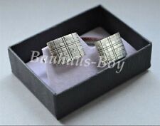 CUFFLINKS PEWTER TARTAN