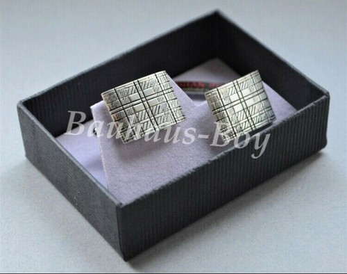 Cufflinks pewter tartan - pewter,