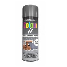 Grey Primer Spray Paint Aerosol Auto Car Wood Metal 250ml