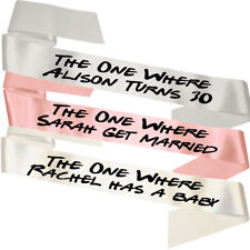 Personalised Birthday Sash Baby Shower Wedding Birthday Party Present Gift