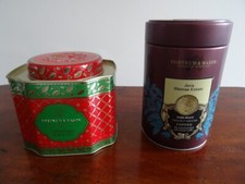 FORTNUM & MASON 2 COLLECTABLE TINS, CHRISTMAS BLACK TEA+JAVA BLAWAN EST. COFFEE
