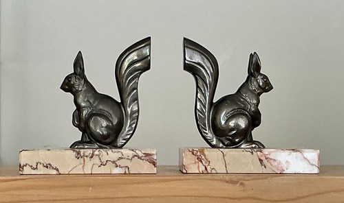 Pair vintage art deco - pair, squirrel