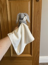 TJM Pure Baby Grey & White Soft Bunny Rabbit Comforter Toy Soother