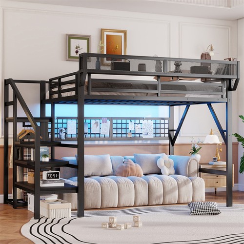 Queen size loft bed with - bed,