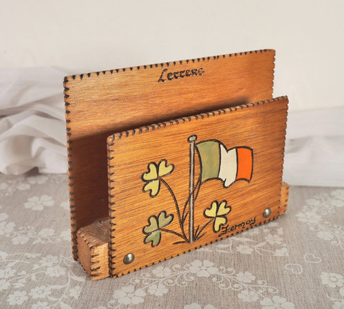 Vintage wooden letter rack - vintage,