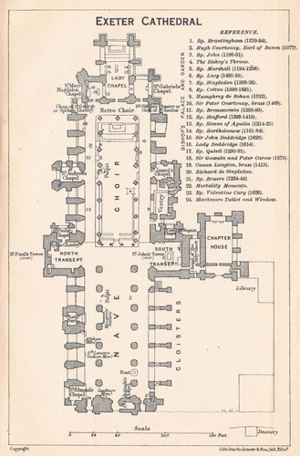 Exeter cathedral plan - cathedral,