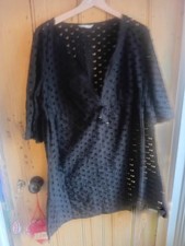 M&S Woman Black Beach Cover Up Size 14