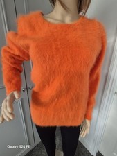 Ladies Stunning Super Luxurious Angora Jumper In Burnt Orange 
