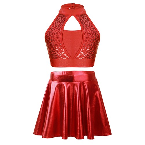 Girls crop top with - uk, skirt