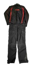 Mens Armr Moto Motorcycle 2 Piece Suit Black Red UK Size 4XL XXXXL Armoured