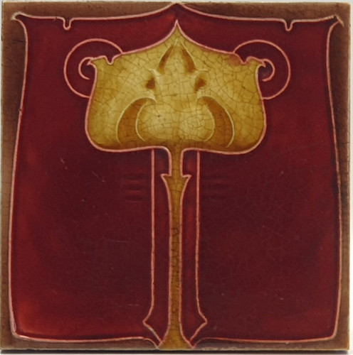 Antique fireplace tile - antique,