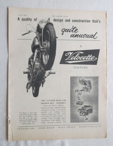 Velocette motorcycle original - velocette,