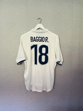 Italy Away Football Shirt Baggio W/C 1998 Med Original Soccer Jersey Nike Maglia