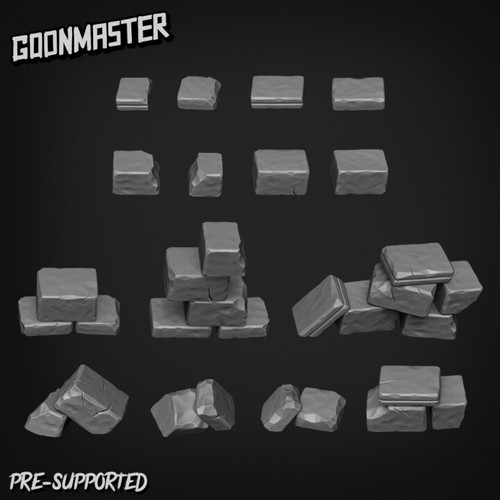 Ruined stone slabs basing - ruined,