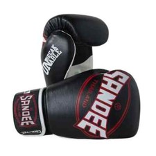 Sandee Cool-Tec Black/Red Leather Boxing Gloves Boxing Gloves