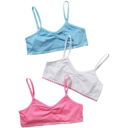 Girls pack cotton crop bra - pack,